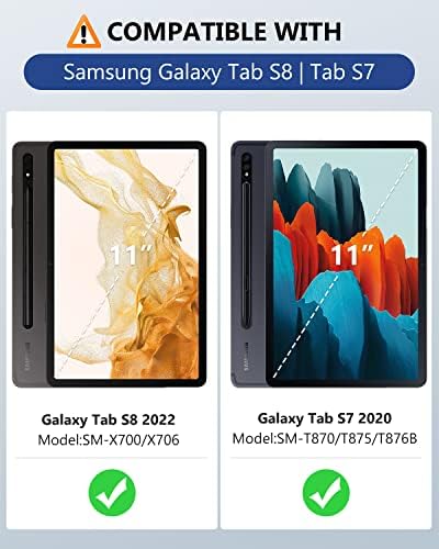 מארז Moko עבור Tab Galaxy Tab S8 11.0 2022 / Tab S7 11 2020 עם מחזיק S-Pen, [מגן מסך מובנה] מקרה מעמד